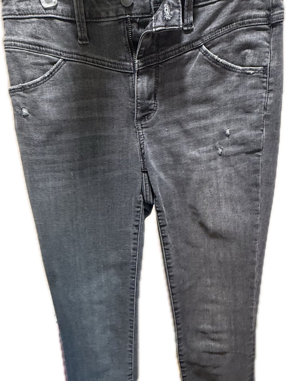 Women's Grey Skinny Jeans - Classic Stretch Denim
